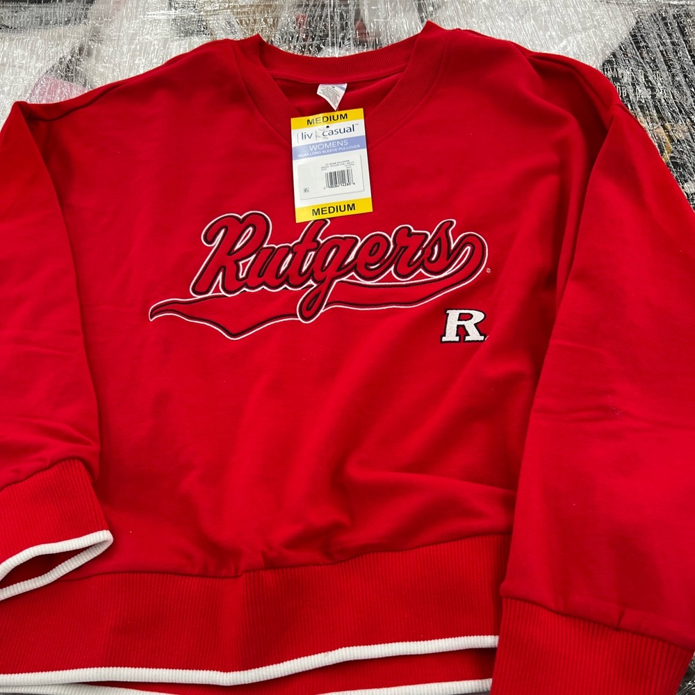 Women’s V-neck sweatshirt NCAA Scarlet Rutgers
